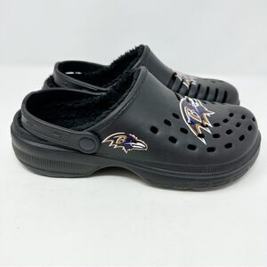 FOCO Baltimore Ravens Clogs with Strap Black Purple Size Medium Men's 9-10
